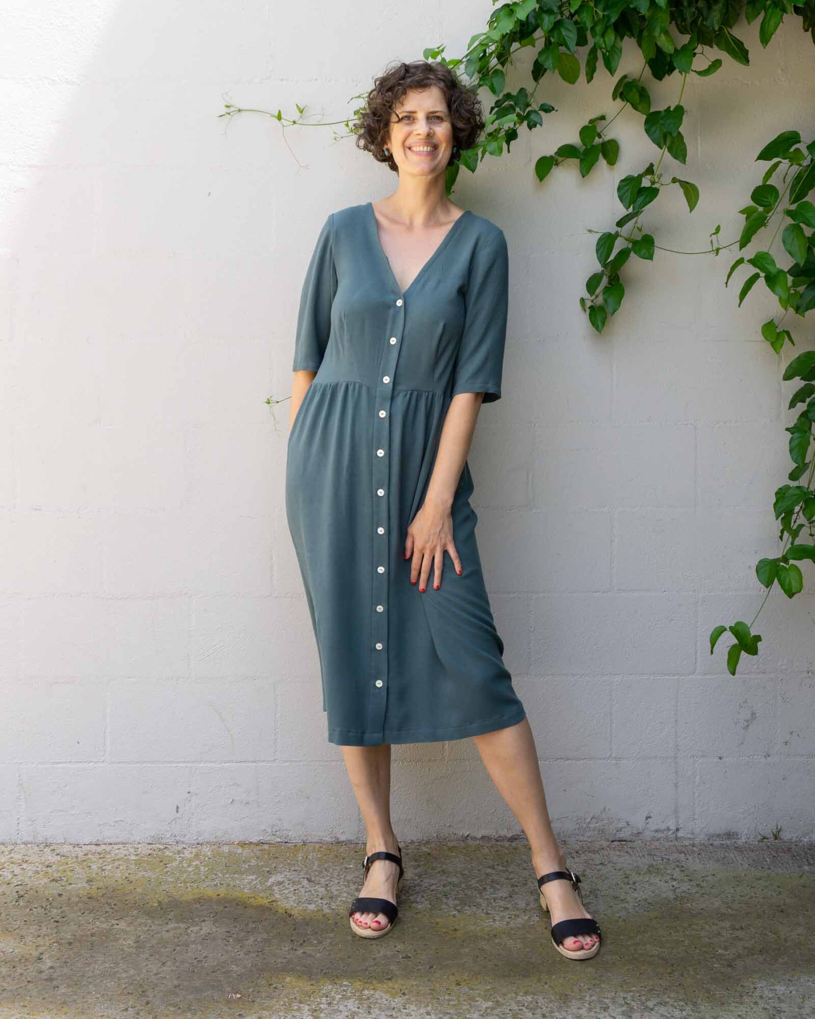 DIY Button Front Dress Review of the Darling Ranges sewing pattern Sew DIY